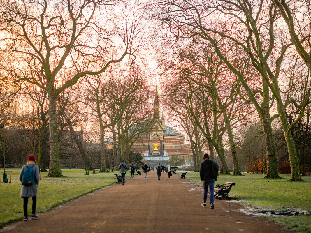 Albert memorial in winter